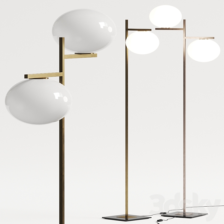 Oluce Alba Floor Lamp 3DS Max Model - thumbnail 1