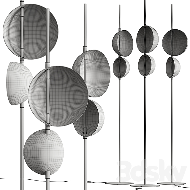 Oluce Superluna Floor Lamps 3DS Max Model - thumbnail 2