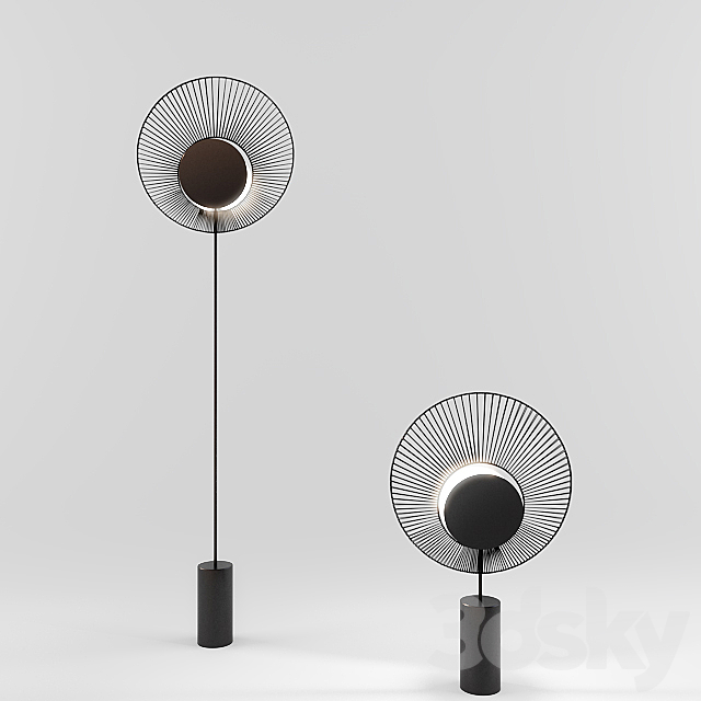 Oyster floor lamp 3ds Max - thumbnail 1