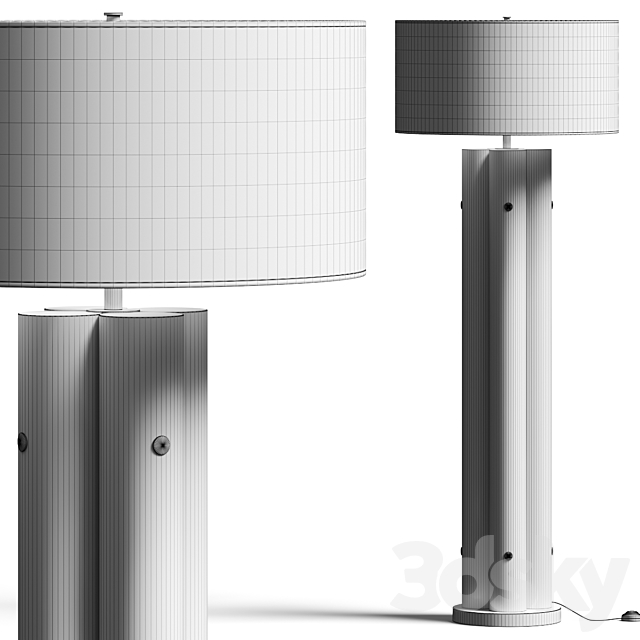 Palecek Cardiff Floor Lamp 3DSMax File - thumbnail 4