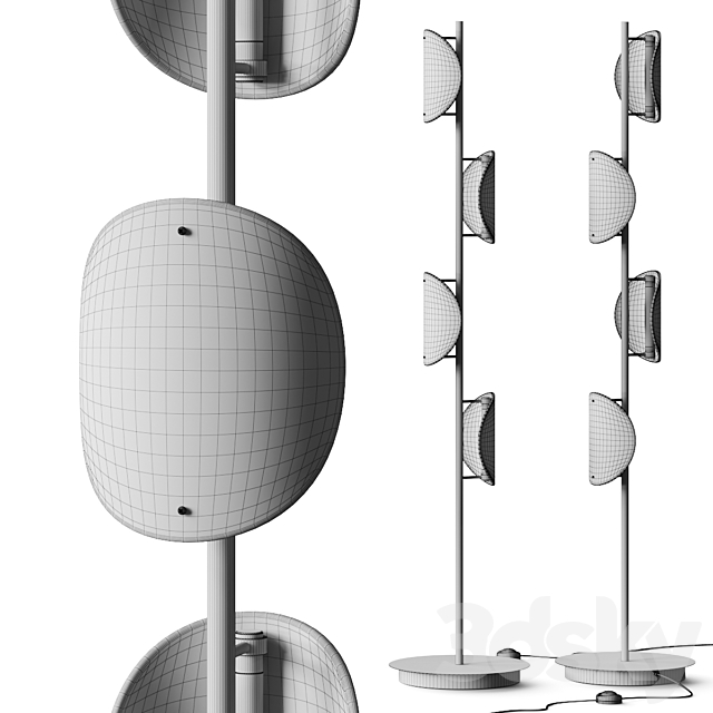 Paolo Castelli Manta Floor Lamp 3DS Max Model - thumbnail 3