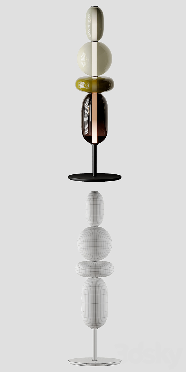 PEBBLES FLOOR LIGHT from Bomma 3DS Max Model - thumbnail 5