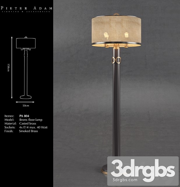 Pieter adam bronx floor-lamp pa 804 3dsmax Download - thumbnail 1