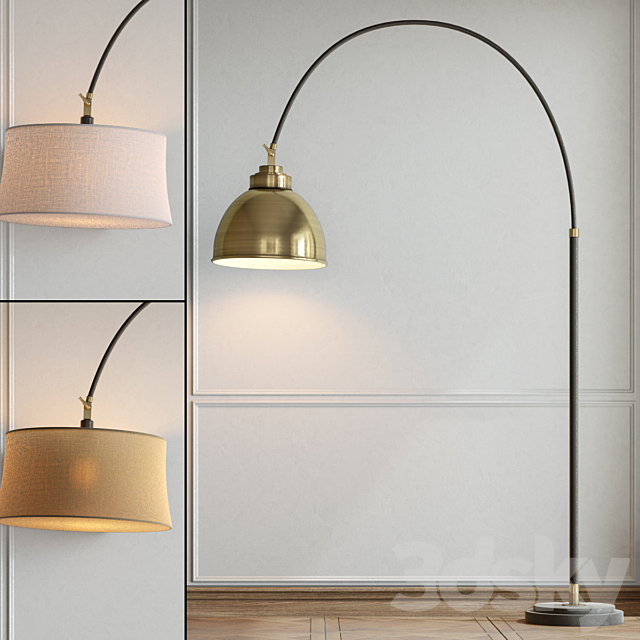 Pottery Barn _ Winslow Arc Sectional Floor Lamp 3DSMax File - thumbnail 1