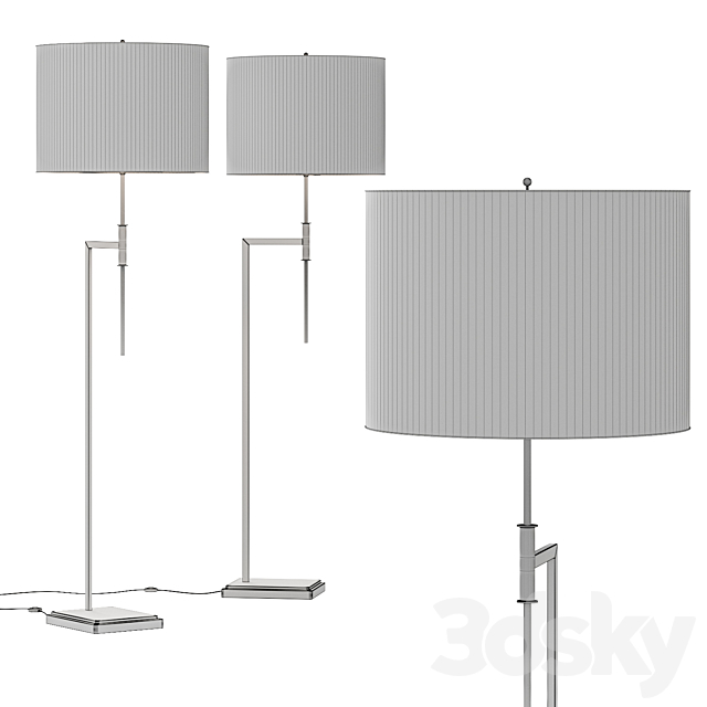 Pottery Barn Atticus Floor Lamp 3DS Max Model - thumbnail 2