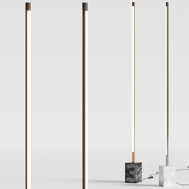 Pottery Barn Henry Wall Washer Floor Lamps 3DS Max - thumbnail 1