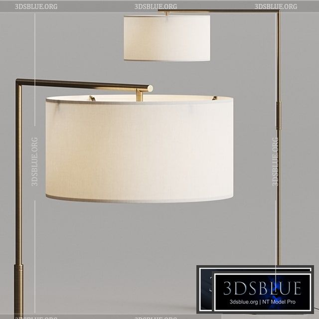 Pottery Barn Joelle Marble Floor Lamp 3DS Max - thumbnail 3