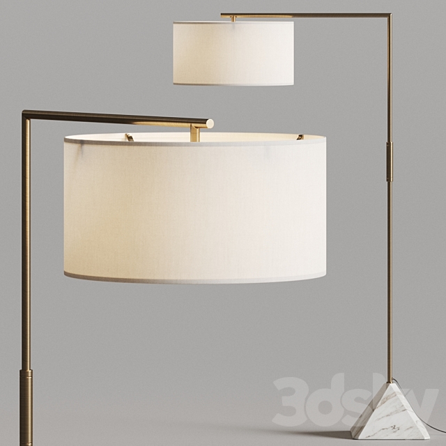 Pottery Barn Joelle Marble Floor Lamp 3DSMax File - thumbnail 1