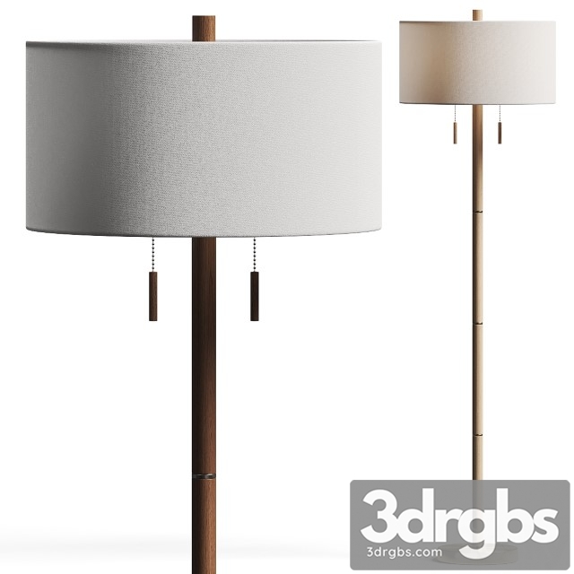 Pottery Barn Laurin Wood Floor Lamp 3dsmax Download - thumbnail 1