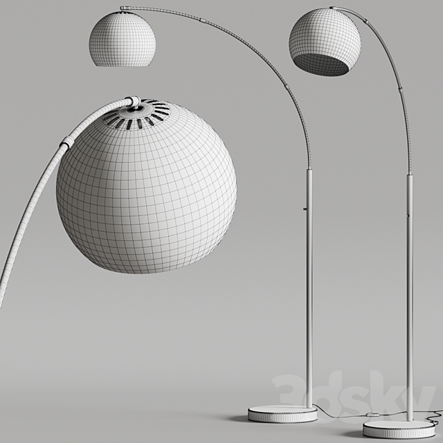 Pottery Barn Nella Floor Lamps 3DS Max Model - thumbnail 3