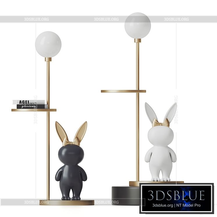 Rabbit Floor Lamp 3DS Max - thumbnail 3