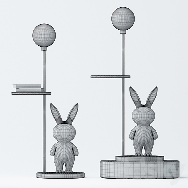 Rabbit Floor Lamp 3DSMax File - thumbnail 2