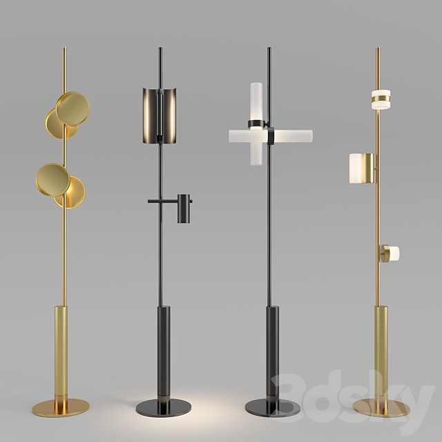 rakumba typography cilon floor lamp 3ds Max - thumbnail 1