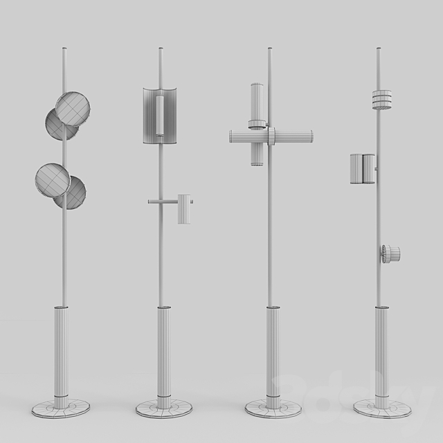 rakumba typography cilon floor lamp 3ds Max - thumbnail 2