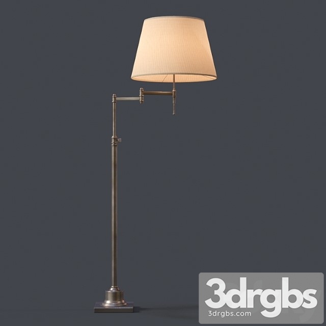 Restoration Hardware Library Swing Arm Floor Lamp 3dsmax Download - thumbnail 1