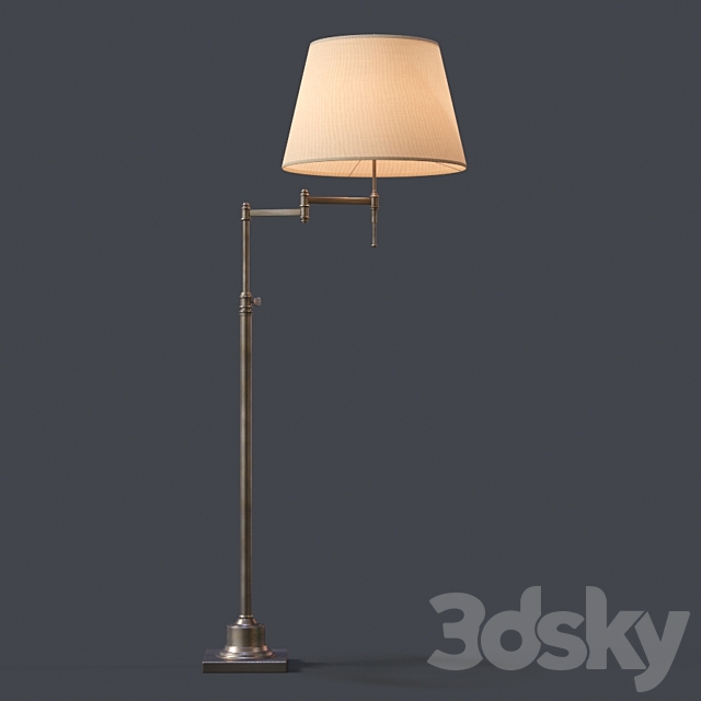 Restoration Hardware Library Swing-Arm Floor Lamp 3DSMax File - thumbnail 1