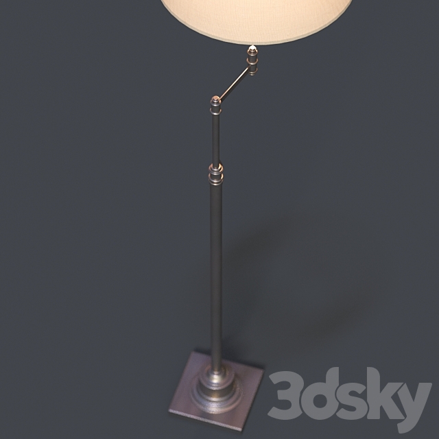 Restoration Hardware Library Swing-Arm Floor Lamp 3DSMax File - thumbnail 2