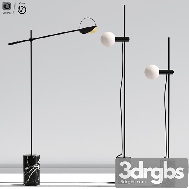 Revolve & leaves floor lamp 3dsmax Download - thumbnail 1