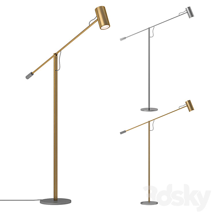 RH – Champeaux Cantilever Floor Lamp 3DS Max - thumbnail 1