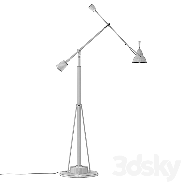 RH – Counterpoise Task Floor Lamp 3ds Max - thumbnail 3