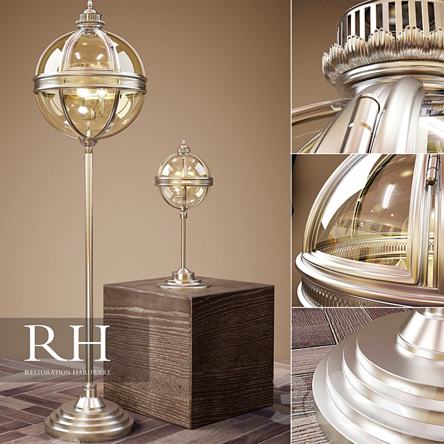 RH VICTORIAN HOTEL FLOOR LAMP + DESK LAMP 3DSMax File - thumbnail 1