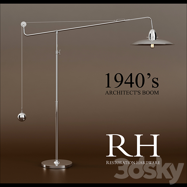 RH_1940S ARCHITECT’S BOOM FLOOR LAMP 3DSMax File - thumbnail 2