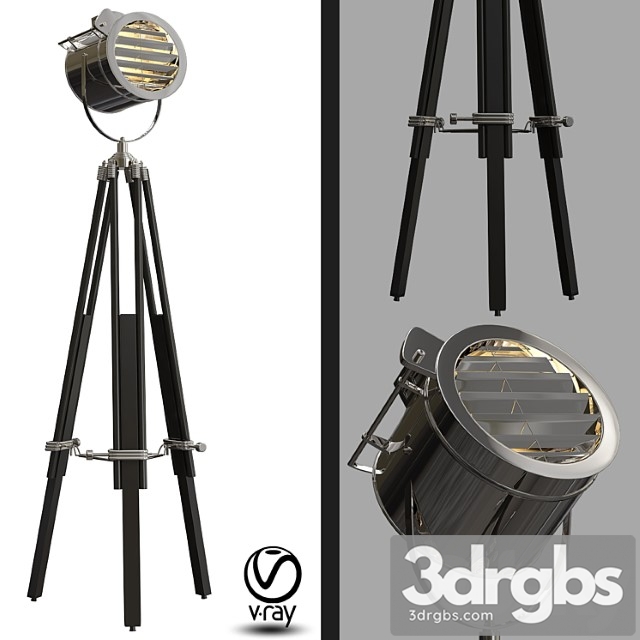 Riflettore floor standing light 3dsmax Download - thumbnail 1