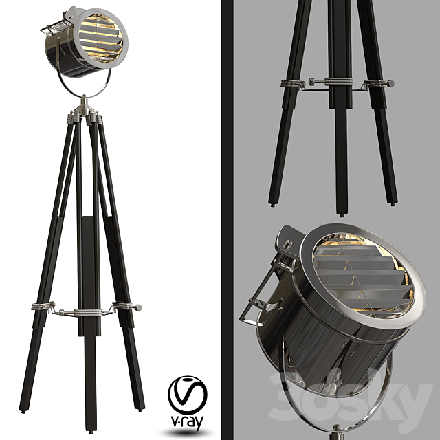 Riflettore floor standing light 3DSMax File - thumbnail 1