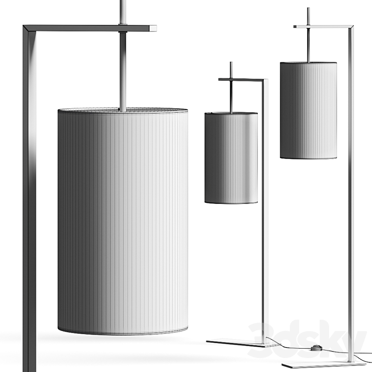 Roche Bobois Osaka Floor Lamps 3DS Max Model - thumbnail 2