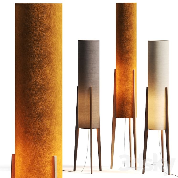 Rocket Floor Lamps 3DS Max Model - thumbnail 1