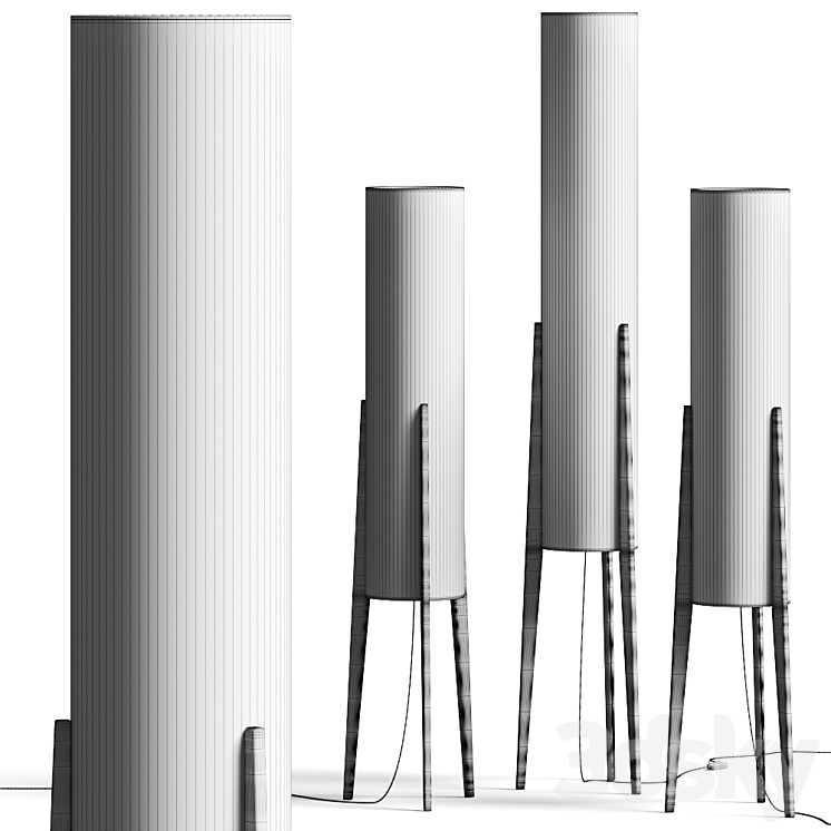 Rocket Floor Lamps 3DS Max Model - thumbnail 2