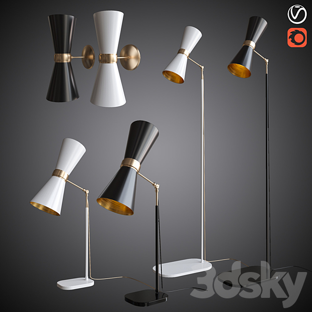 Sconces. floor and table lamps MULLAN CAIRO 3DSMax File - thumbnail 1