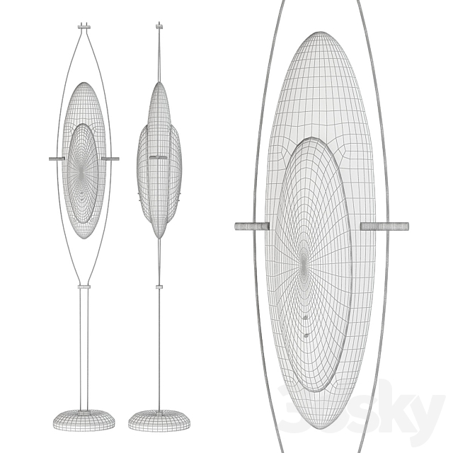 Sculptural Floor Lamp by Goffredo Reggiani 3DSMax File - thumbnail 2