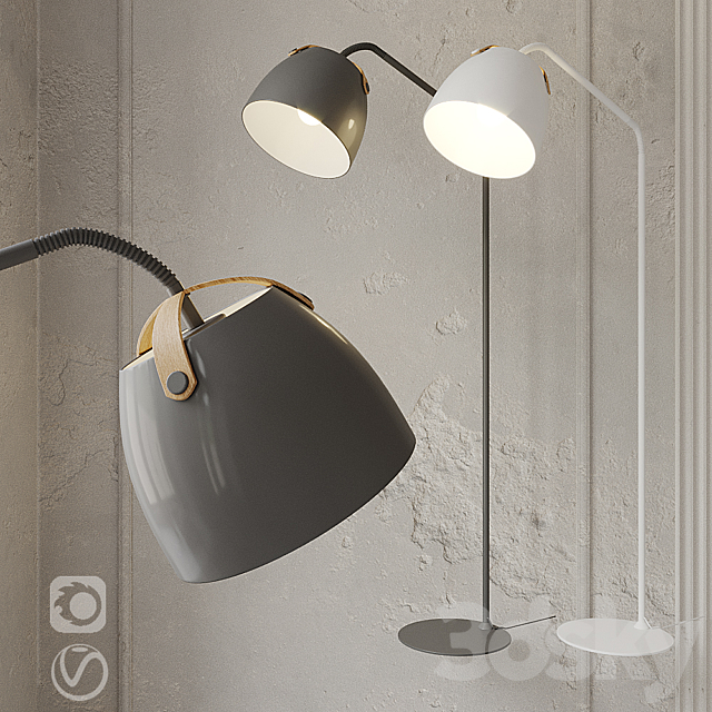 SD Halo Design Oslo Floor Lamp 3DS Max Model - thumbnail 2