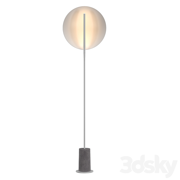 Serene Floor Lamp 3DS Max Model - thumbnail 2