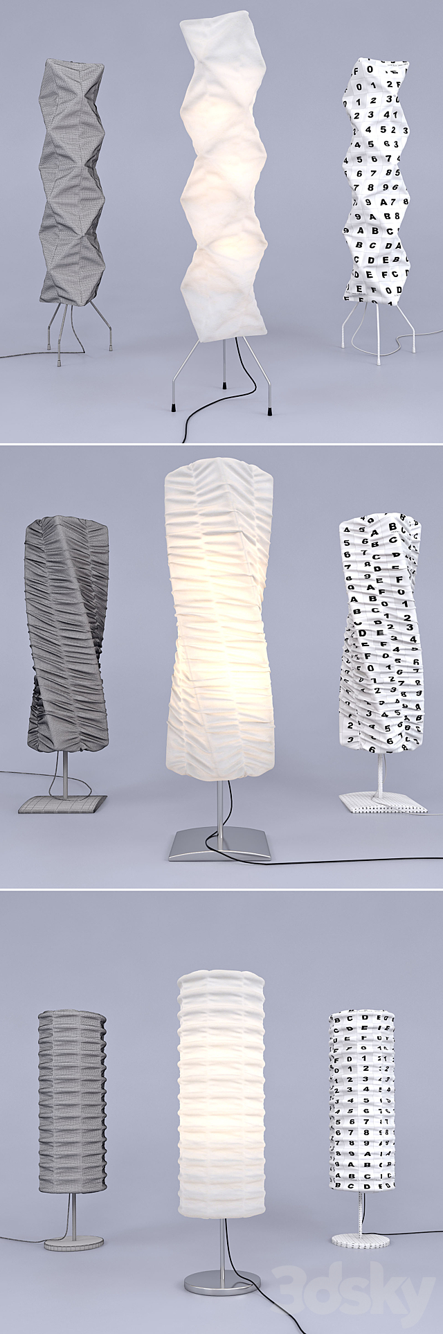 Set of floor lamps 3DSMax File - thumbnail 2