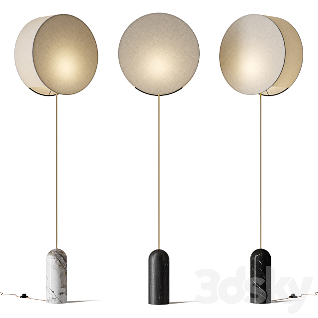 Simone and Marcel Pendolo Floor Lamp 3DS Max Model - thumbnail 2