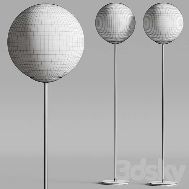 Slide Mineral Floor Lamps 3DS Max Model - thumbnail 3