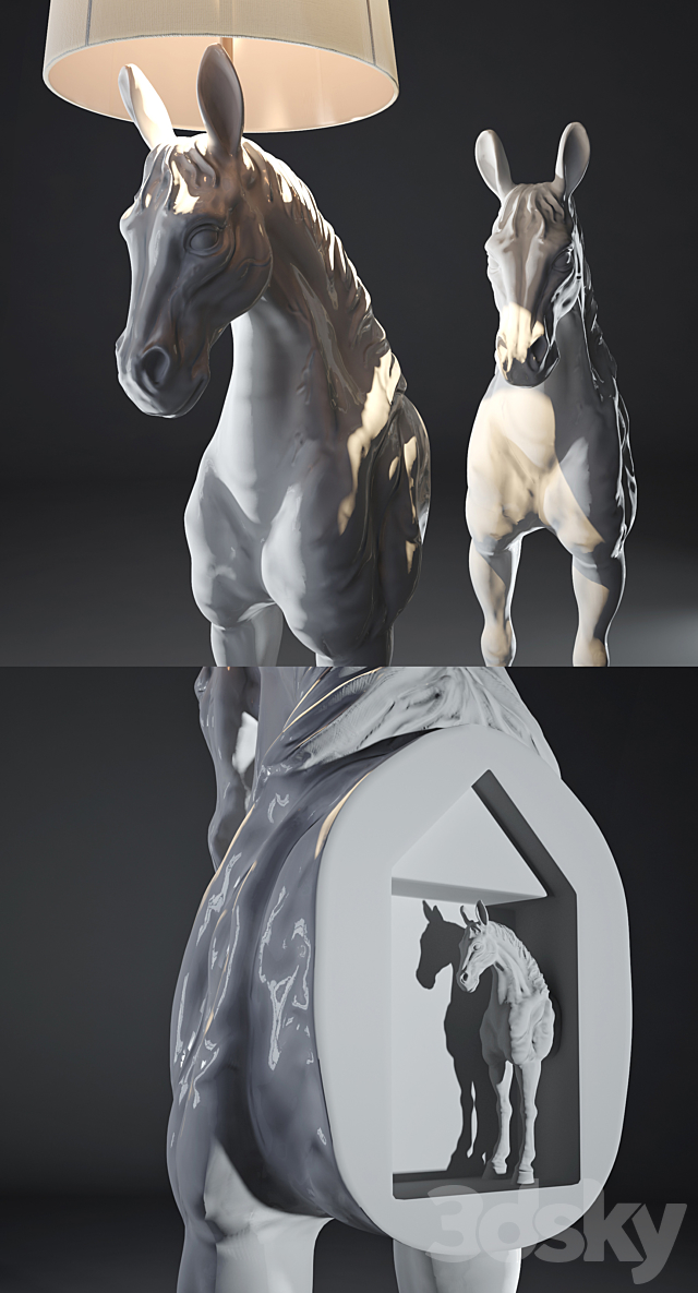 Standing Horse (Standing Horse). 3DSMax File - thumbnail 2