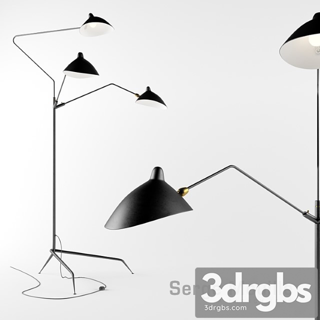 Standing Lamp 3 Arms 3dsmax Download - thumbnail 1