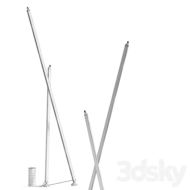 Sticks Stand Alone Vibia Floor Lamp 3DS Max Model - thumbnail 2