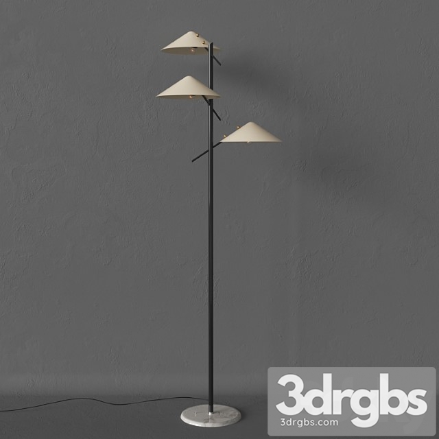 Stilnovo Floor Lamp Triple Shades 3dsmax Download - thumbnail 1