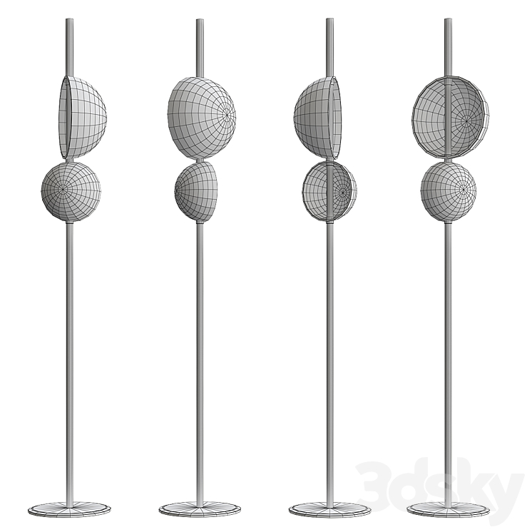 Superluna Floor Lamp Oluce 3DS Max - thumbnail 2