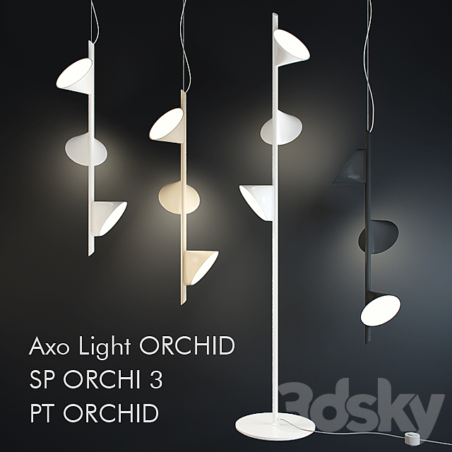 Suspended fixtures Axo Light ORCHID SP ORCHI 3 and floor lamp Axo Light ORCHID PT ORCHID 3DSMax File - thumbnail 1