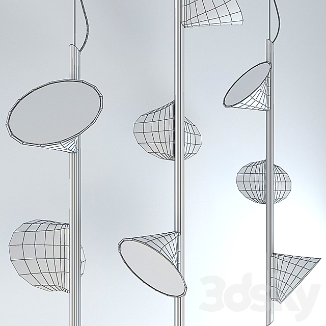 Suspended fixtures Axo Light ORCHID SP ORCHI 3 and floor lamp Axo Light ORCHID PT ORCHID 3DSMax File - thumbnail 2