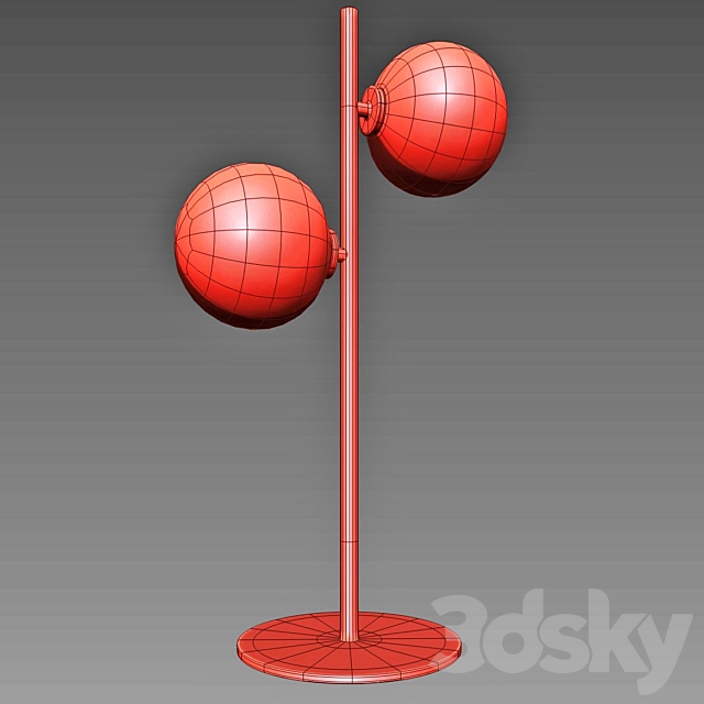 Table and floor lamps model TYCHO from the company LUCIDE Belgium. 3DS Max Model - thumbnail 3