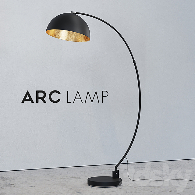 The Arc Black Floor Lamp 3DSMax File - thumbnail 1