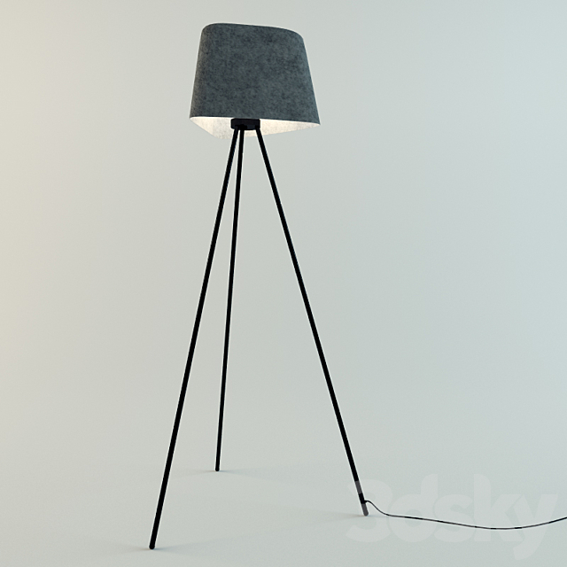 Tom Dixon_Felt Shade Tripod Stand 3ds Max - thumbnail 1