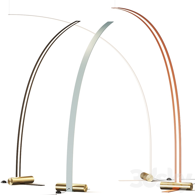 Tooy Nastro Arc Floor Lamps 3DS Max Model - thumbnail 1