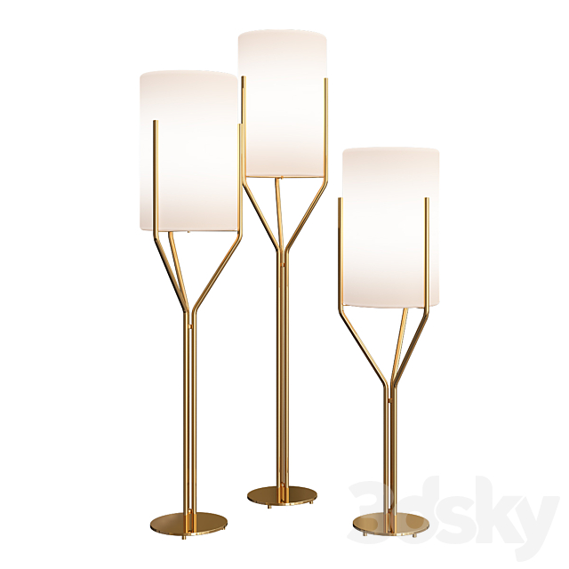 Top floor lamps for home decor 3ds Max - thumbnail 1